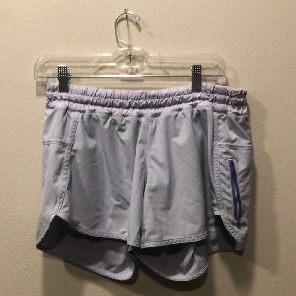 Light purple lululemon tracker short